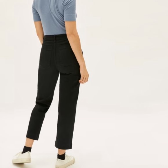 EVERLANE Black Cropped Straight Regular Jeans 4 Last Chance - Picture 2 of 5